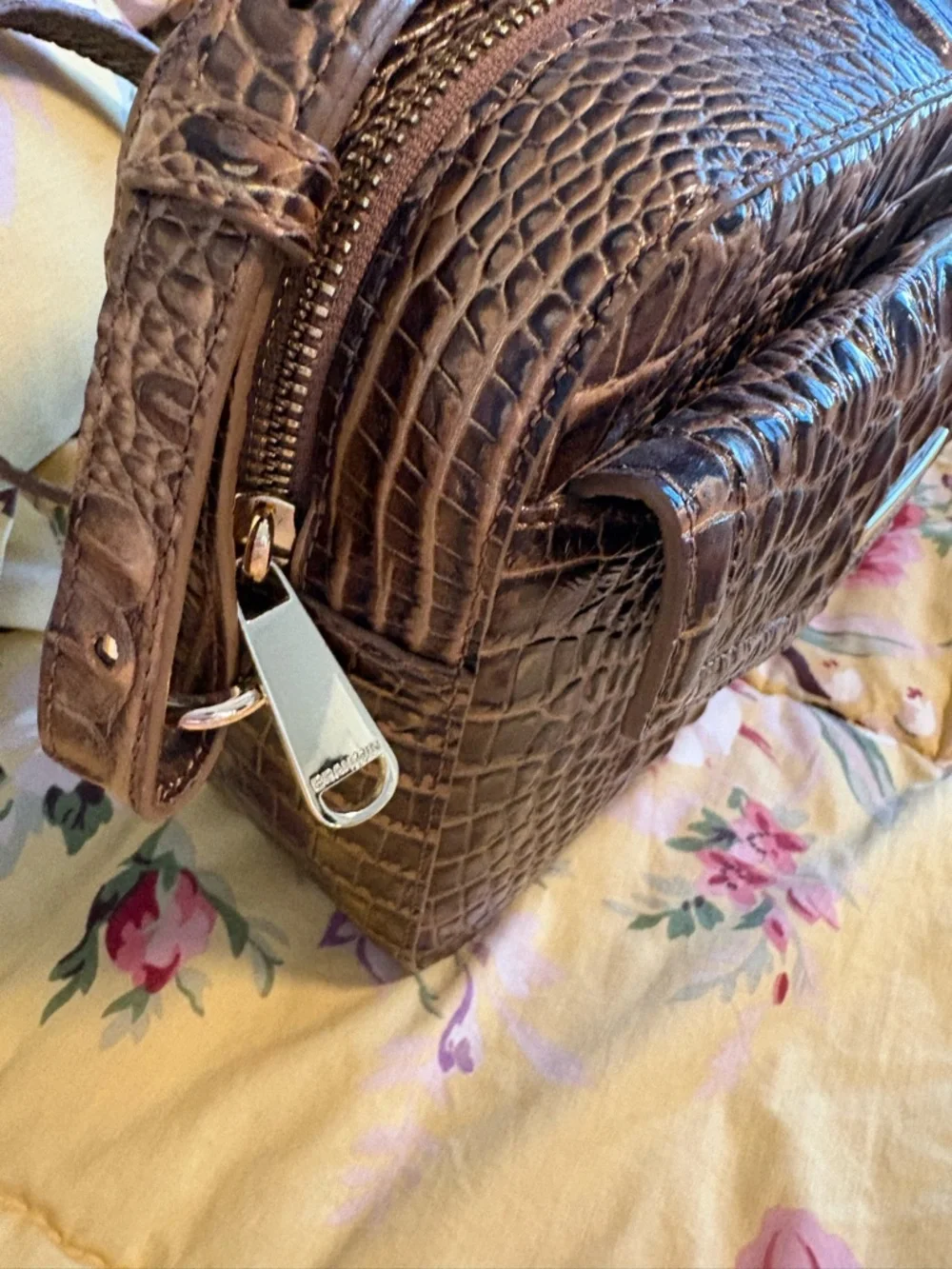 Brown Brahmin Bag with Hints of Burnished Bronze - Picture 6 of 15
